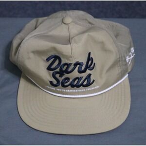 Dark Seas Hat Men One Size Beige Destinations Snapback Cap Rope Fishing NWOT‎